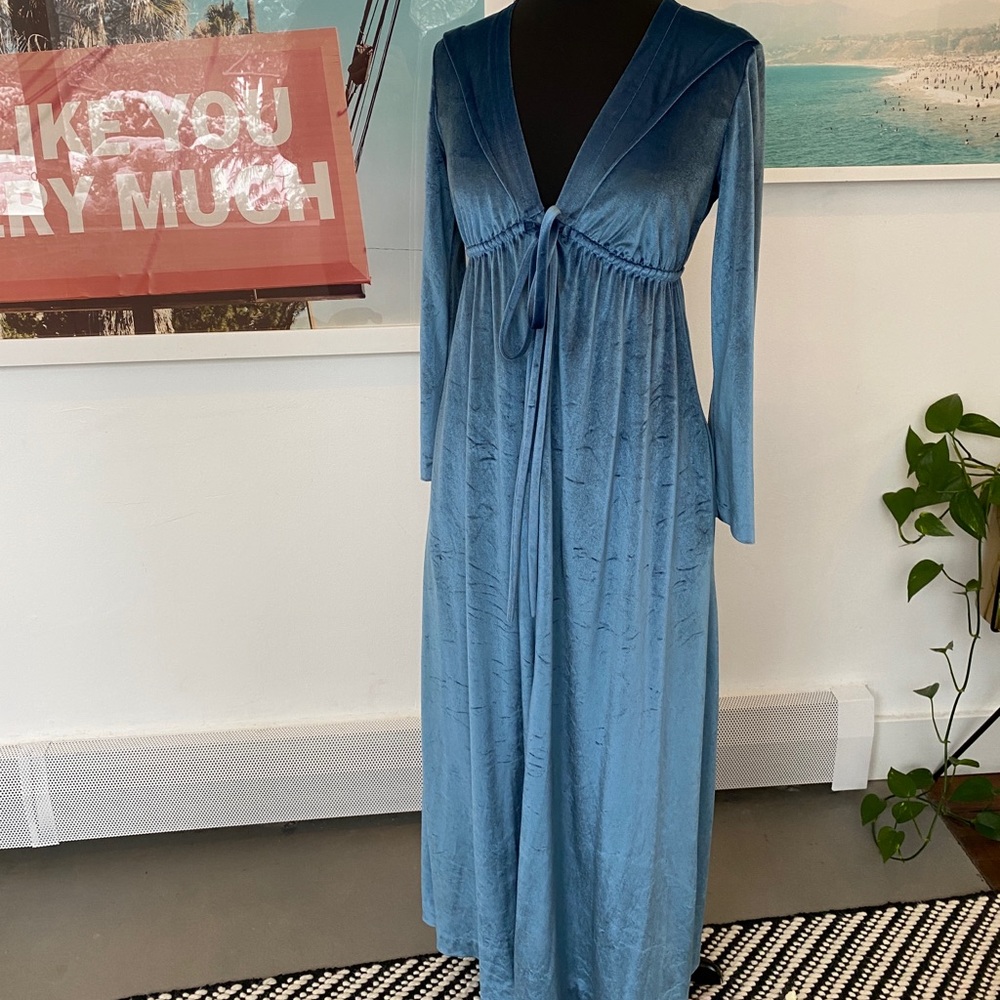 Vintage 60s Velvet Lounge Dress Dress Sz 4